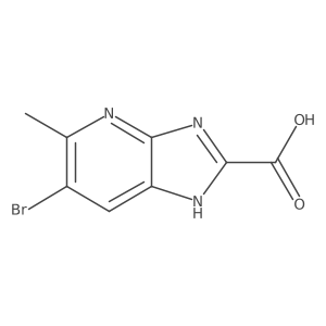 6-Bromo-5-methyl-1H-imidazo[4,5-b]pyridine-2-carboxylic Acid结构式