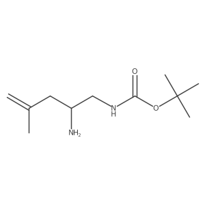 tert-butyl N-(2-amino-4-methylpent-4-en-1-yl)carbamate结构式