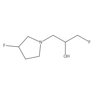 1-Fluoro-3-(3-fluoropyrrolidin-1-yl)propan-2-ol结构式