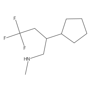 2-cyclopentyl-4,4,4-trifluoro-N-methylbutan-1-amine Structure