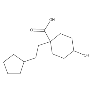 1-(2-Cyclopentylethyl)-4-hydroxycyclohexane-1-carboxylic acid Structure