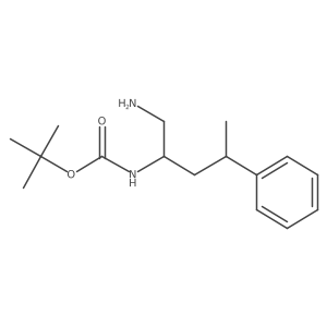 tert-butyl N-(1-amino-4-phenylpentan-2-yl)carbamate结构式