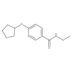 N-methoxy-6-((tetrahydrothiophen-3-yl)oxy)nicotinamide结构式