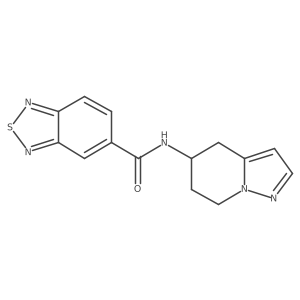 N-(4,5,6,7-tetrahydropyrazolo[1,5-a]pyridin-5-yl)benzo[c][1,2,5]thiadiazole-5-carboxamide结构式