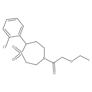 1-(7-(2-Chlorophenyl)-1,1-dioxido-1,4-thiazepan-4-yl)-2-ethoxyethanone结构式