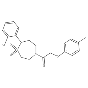 7-(2-Chlorophenyl)-4-[2-(4-fluorophenoxy)acetyl]-1lambda6,4-thiazepane-1,1-dione Structure
