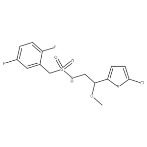 N-[2-(5-chlorothiophen-2-yl)-2-methoxyethyl]-1-(2,5-difluorophenyl)methanesulfonamide Structure