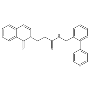 N-([2,4'-bipyridin]-3-ylmethyl)-3-(4-oxoquinazolin-3(4H)-yl)propanamide结构式