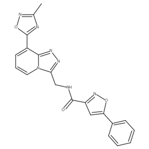 N-((8-(3-methyl-1,2,4-oxadiazol-5-yl)-[1,2,4]triazolo[4,3-a]pyridin-3-yl)methyl)-5-phenylisoxazole-3-carboxamide Structure