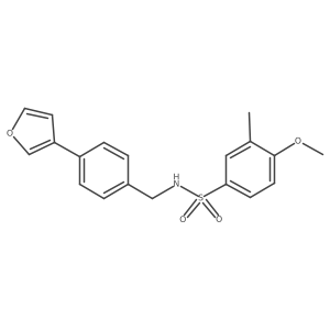 N-(4-(furan-3-yl)benzyl)-4-methoxy-3-methylbenzenesulfonamide结构式