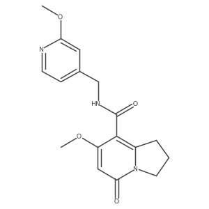 7-methoxy-N-((2-methoxypyridin-4-yl)methyl)-5-oxo-1,2,3,5-tetrahydroindolizine-8-carboxamide结构式