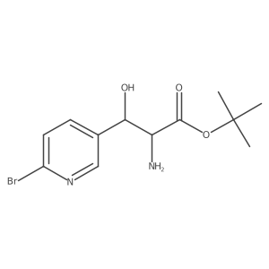 tert-Butyl 2-amino-3-(6-bromopyridin-3-yl)-3-hydroxypropanoate Structure