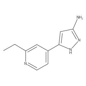 5-(2-Ethyl-4-pyridinyl)-1H-pyrazol-3-amine结构式