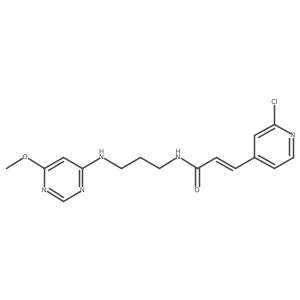 3-(2-chloropyridin-4-yl)-N-{3-[(6-methoxypyrimidin-4-yl)amino]propyl}prop-2-enamide Structure