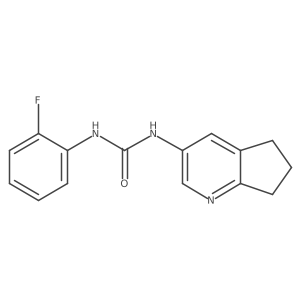 1-(6,7-Dihydro-5H-cyclopenta[b]pyridin-3-yl)-3-(2-fluorophenyl)urea结构式