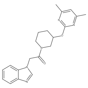 2-(1H-benzo[d]imidazol-1-yl)-1-(3-((4,6-dimethylpyrimidin-2-yl)oxy)piperidin-1-yl)ethanone Structure