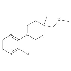 2-Chloro-3-(4-(methoxymethyl)-4-methylpiperidin-1-yl)pyrazine Structure