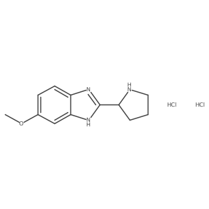 5-methoxy-2-(pyrrolidin-2-yl)-1H-benzo[d]imidazole dihydrochloride Structure