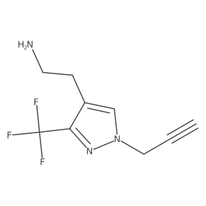 2-(1-(prop-2-yn-1-yl)-3-(trifluoromethyl)-1H-pyrazol-4-yl)ethan-1-amine Structure