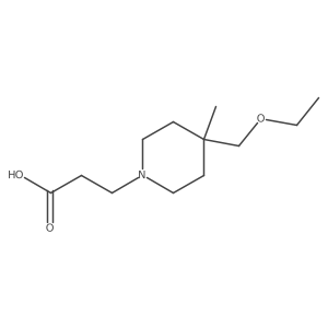 3-(4-(Ethoxymethyl)-4-methylpiperidin-1-yl)propanoic acid Structure
