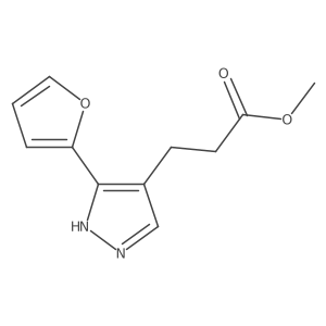 methyl 3-(3-(furan-2-yl)-1H-pyrazol-4-yl)propanoate结构式