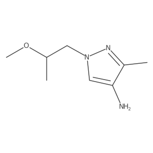 1-(2-methoxypropyl)-3-methyl-1H-pyrazol-4-amine结构式