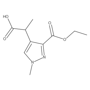 2-[3-(ethoxycarbonyl)-1-methyl-1H-pyrazol-4-yl]propanoic acid Structure