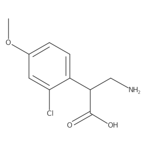 3-Amino-2-(2-chloro-4-methoxyphenyl)propanoic acid Structure