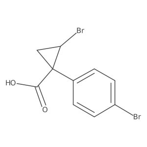 2-Bromo-1-(4-bromophenyl)cyclopropane-1-carboxylic acid结构式