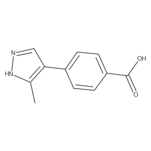 4-(3-methyl-1H-pyrazol-4-yl)benzoic acid Structure