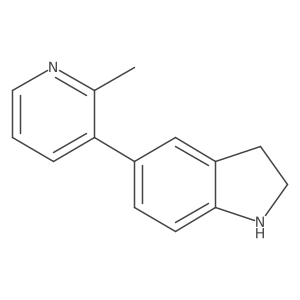 5-(2-methylpyridin-3-yl)-2,3-dihydro-1H-indole结构式