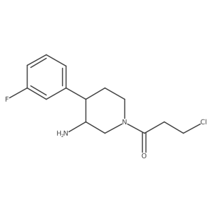 1-[3-Amino-4-(3-fluorophenyl)piperidin-1-yl]-3-chloropropan-1-one Structure