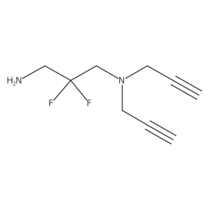 (3-Amino-2,2-difluoropropyl)bis(prop-2-yn-1-yl)amine结构式