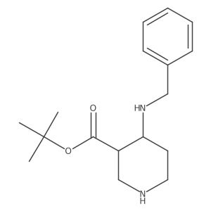 rac-tert-butyl (3R,4S)-4-(benzylamino)piperidine-3-carboxylate结构式