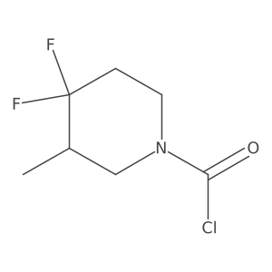 4,4-Difluoro-3-methylpiperidine-1-carbonyl chloride Structure