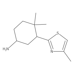 4,4-Dimethyl-3-(4-methyl-1,3-thiazol-2-yl)cyclohexan-1-amine结构式