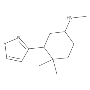 N,4,4-trimethyl-3-(1,2-thiazol-3-yl)cyclohexan-1-amine结构式