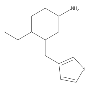 4-Ethyl-3-[(thiophen-3-yl)methyl]cyclohexan-1-amine结构式