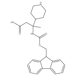3-({[(9H-fluoren-9-yl)methoxy]carbonyl}amino)-3-(piperidin-4-yl)butanoic acid结构式
