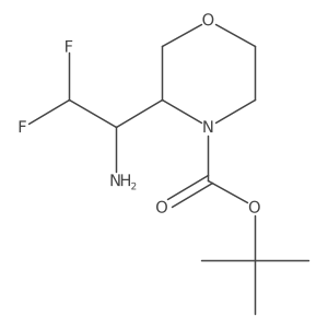 Tert-butyl 3-(1-amino-2,2-difluoroethyl)morpholine-4-carboxylate结构式