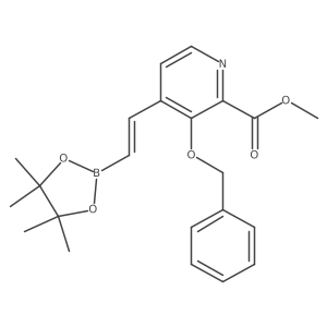 Methyl 3-(benzyloxy)-4-(2-(4,4,5,5-tetramethyl-1,3,2-dioxaborolan-2-yl)vinyl)picolinate Structure