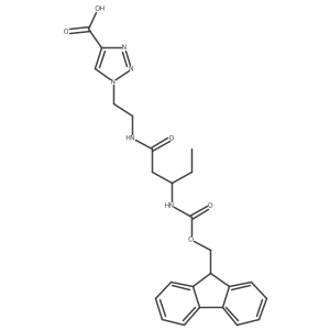 1-{2-[(3S)-3-({[(9H-fluoren-9-yl)methoxy]carbonyl}amino)pentanamido]ethyl}-1H-1,2,3-triazole-4-carboxylic acid Structure