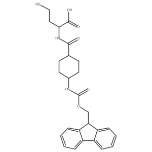 (2S)-4-hydroxy-2-{[(1rs,4rs)-4-({[(9H-fluoren-9-yl)methoxy]carbonyl}amino)cyclohexyl]formamido}butanoic acid结构式