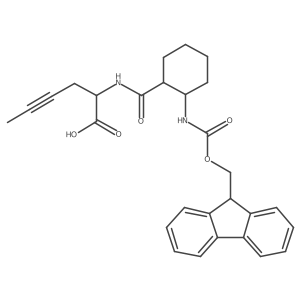 2-{[2-({[(9H-fluoren-9-yl)methoxy]carbonyl}amino)cyclohexyl]formamido}hex-4-ynoic acid Structure