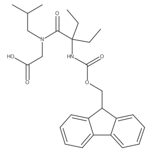 2-[2-ethyl-2-({[(9H-fluoren-9-yl)methoxy]carbonyl}amino)-N-(2-methylpropyl)butanamido]acetic acid Structure