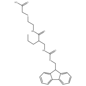 2-[(2-{2-[({[(9H-fluoren-9-yl)methoxy]carbonyl}amino)methyl]pentanamido}ethyl)sulfanyl]acetic acid结构式