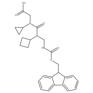 2-[2-cyclobutyl-N-cyclopropyl-3-({[(9H-fluoren-9-yl)methoxy]carbonyl}amino)propanamido]acetic acid Structure