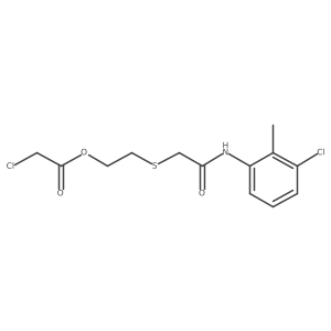 2-({2-[(3-Chloro-2-methylphenyl)amino]-2-oxoethyl}thio)ethyl chloroacetate结构式