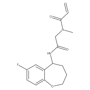 N-[2-[(7-Fluoro-2,3,4,5-tetrahydro-1-benzoxepin-5-yl)amino]-2-oxoethyl]-N-methylprop-2-enamide Structure