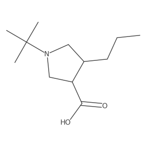 1-Tert-butyl-4-propylpyrrolidine-3-carboxylic acid结构式